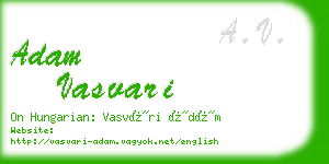 adam vasvari business card